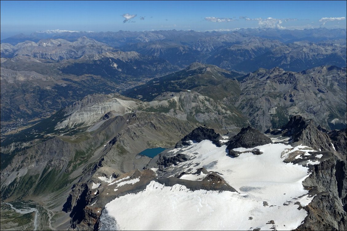 Dôme et glacier de Monêtier, lac de l'Eychauda (août 2020)