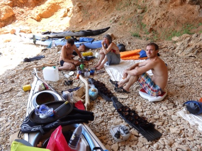 Sandales Keen Kuta en voyage kayak de mer en Grèce