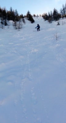 Dans le plus raide, en neige tendre, pas de souci