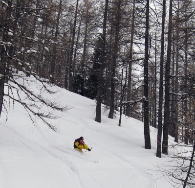 1m de poudre dans le Queyras, effet tapis volant