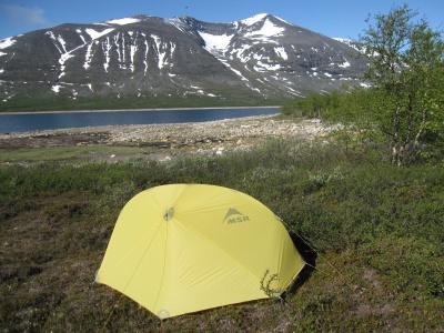 La Carbon Reflex en mode tarp en Norvège