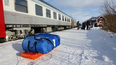 En train vers le Grand Nord de l'Europe