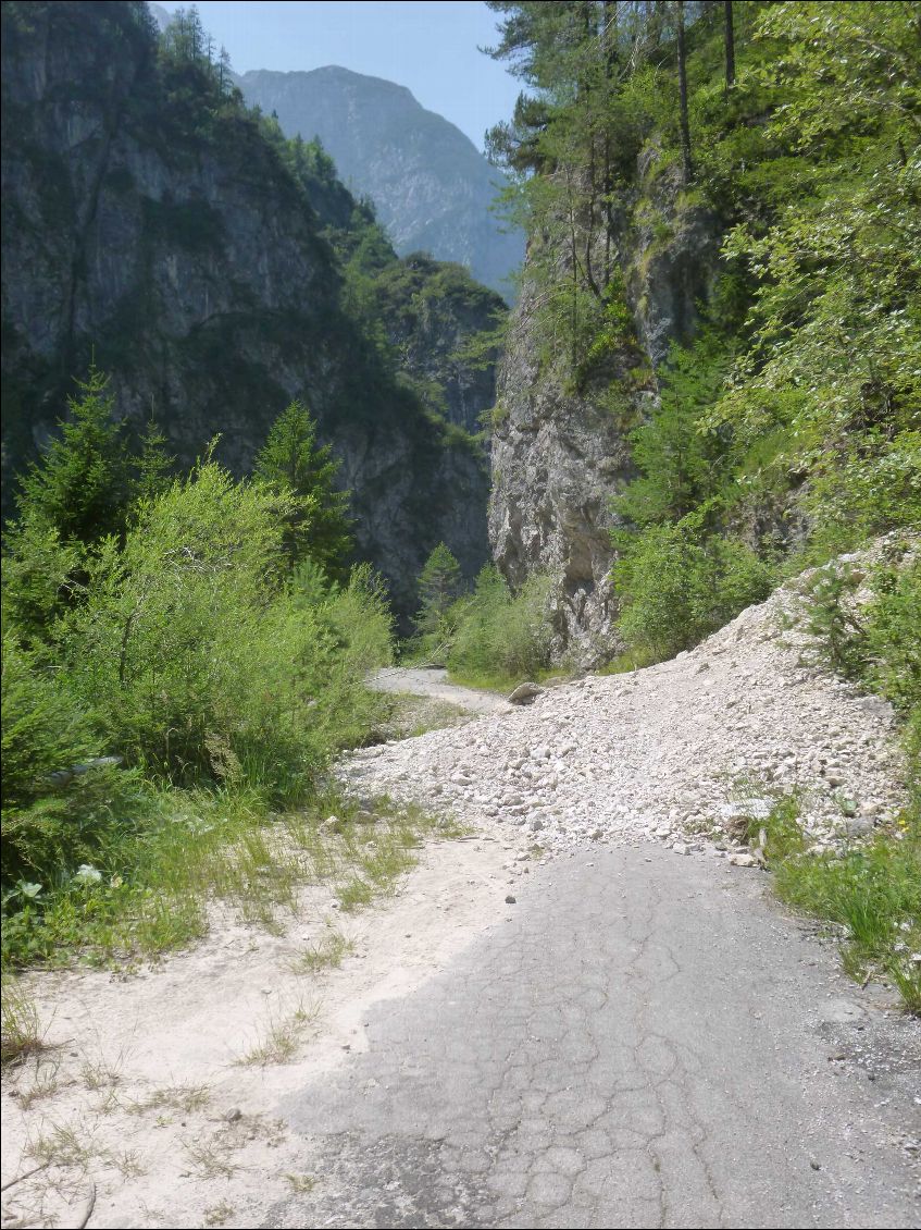 Éboulement sur la variante du tunnel