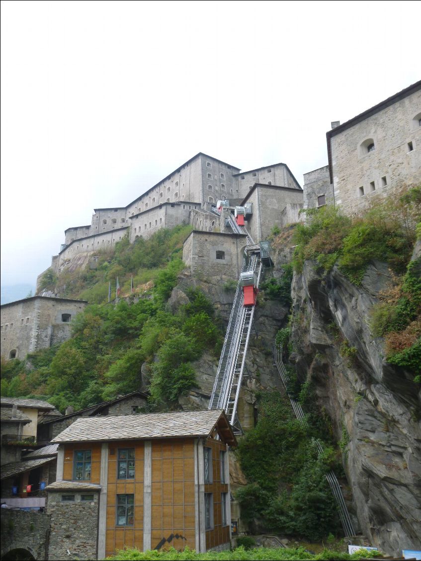 Les funiculaires d'accès au fort