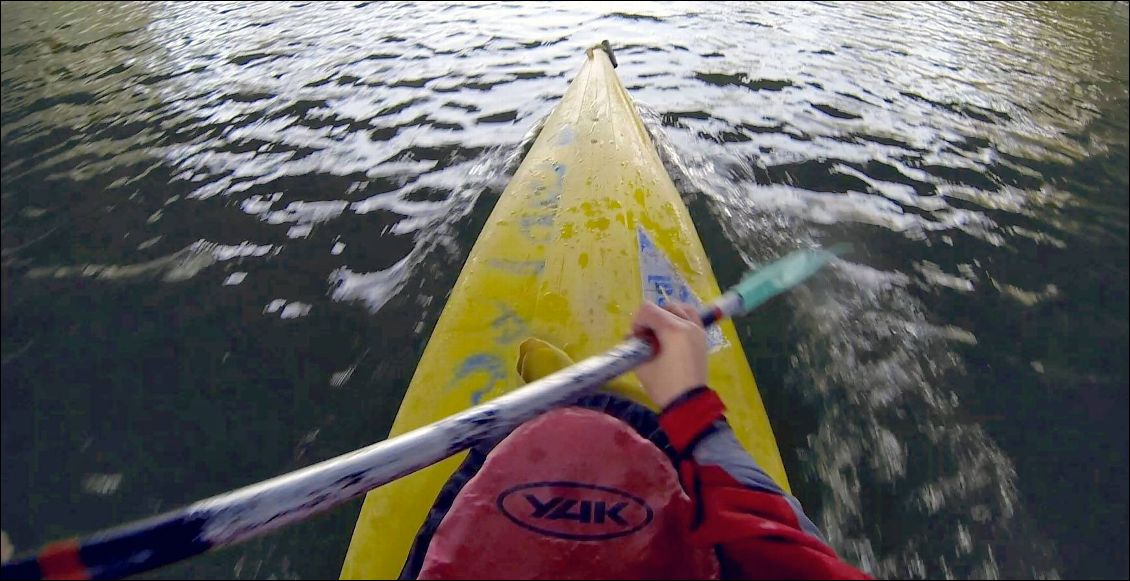 Première sortie test sur la Sarthe en traversant le centre-ville jusqu'au club d'aviron.