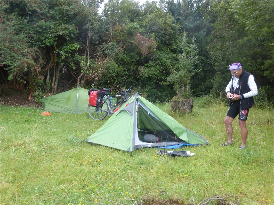 Installation au bord du rio Palena