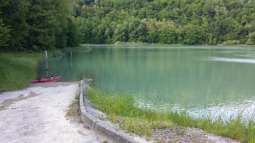 Barrage de Génissiat. Rampe de mise à l'eau