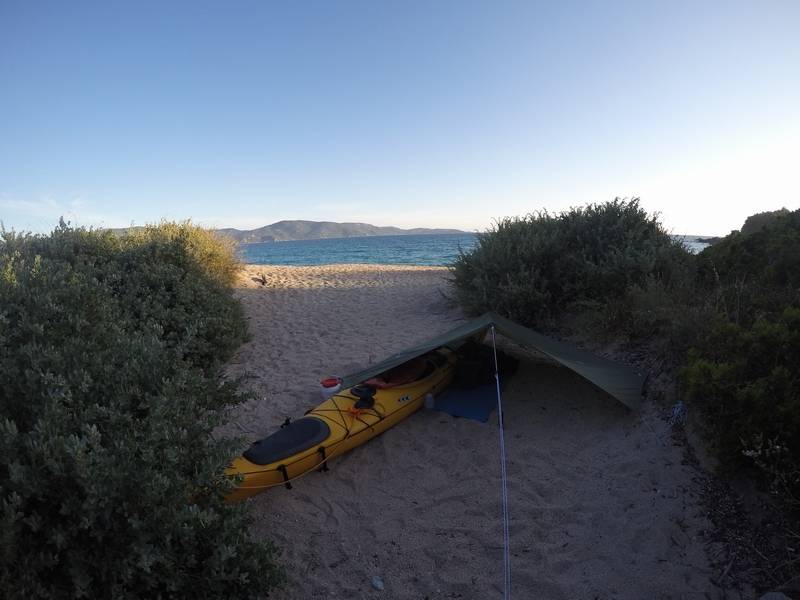 Emplacement du bivouac en prévision du mauvais temps annoncé pour le lendemain...