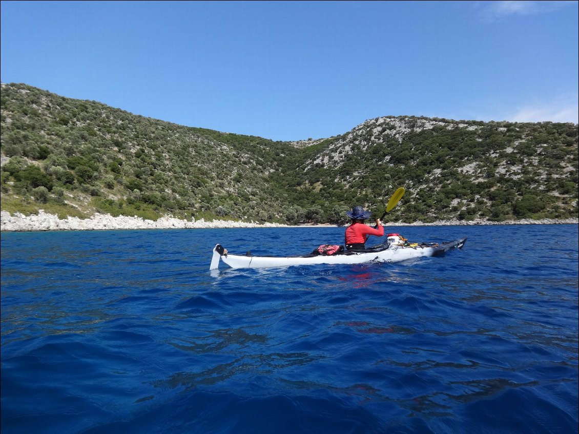 Début de la nav, de ce côté le ciel est encore bleu et la mer calme, ça ne va pas durer...