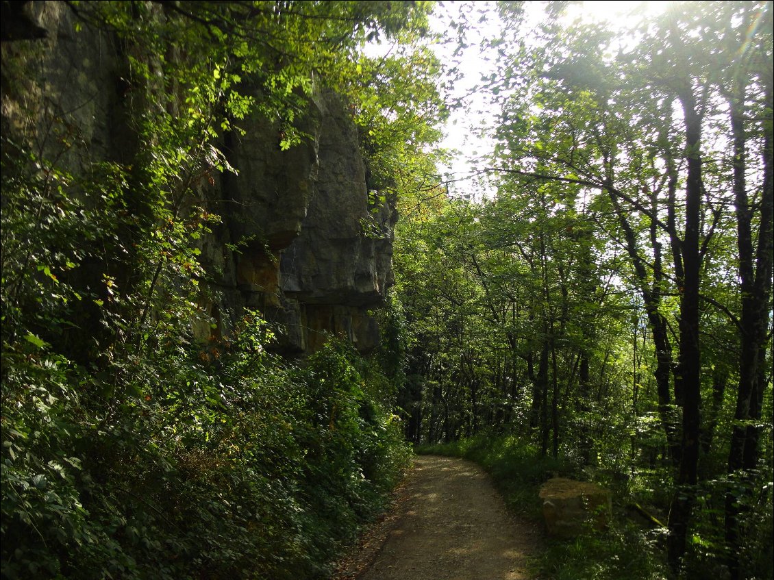 descente vers la cascade du hérisson