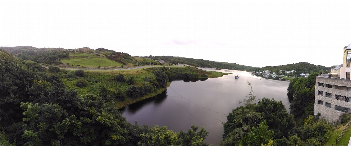 Arrivée à Clifden! En plein jour, une première.