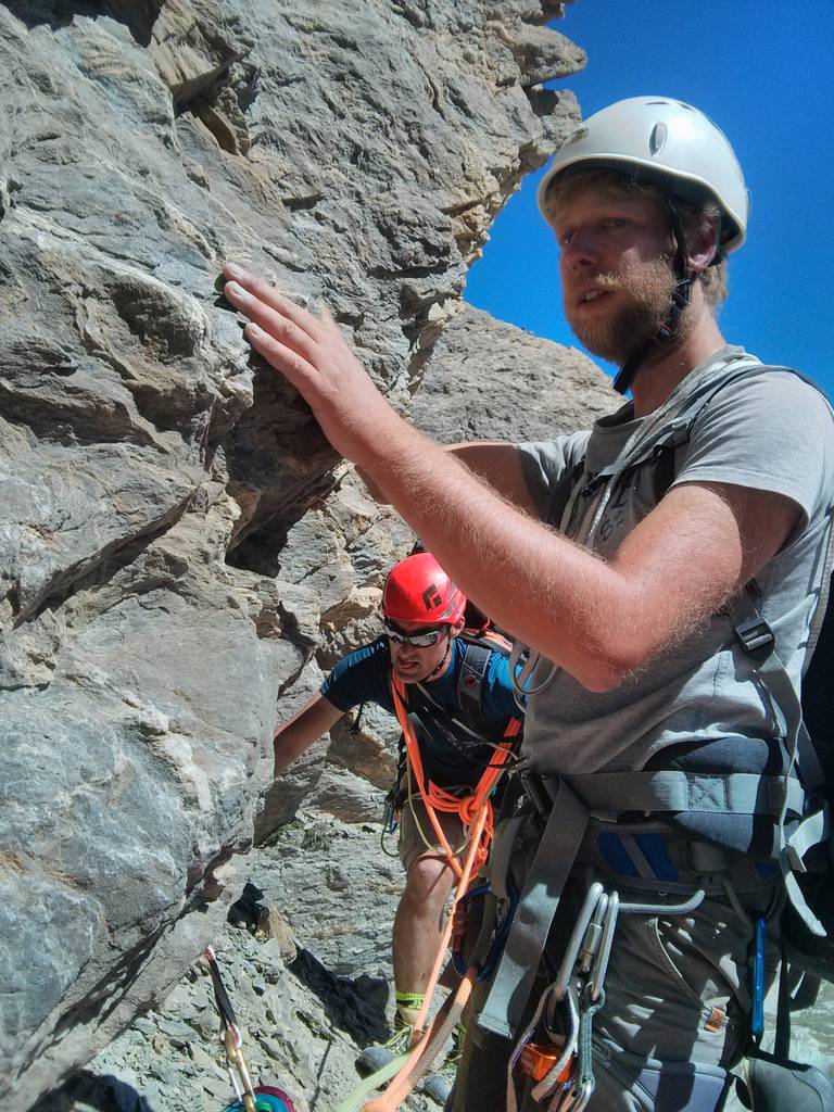 Dernières longueurs pour atteindre le haut de la brèche