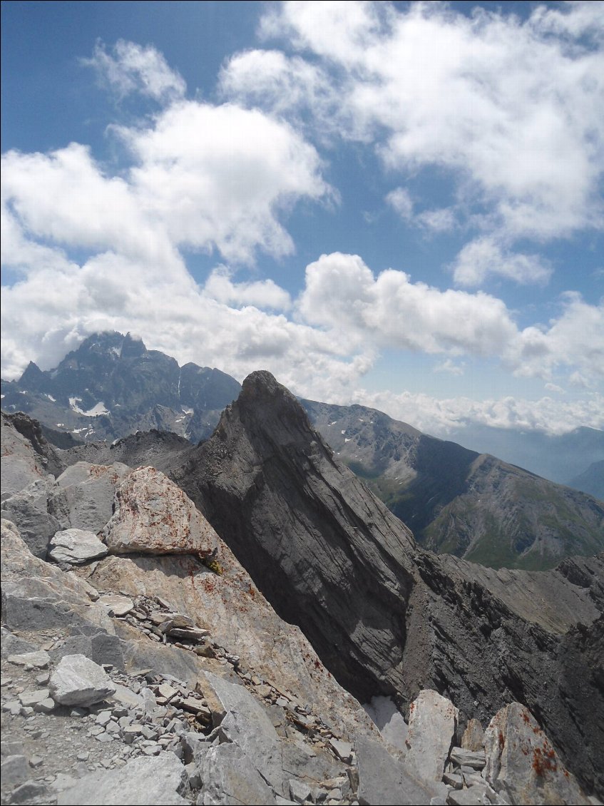 Vue sur le Pic d'Asti et le Mont Viso