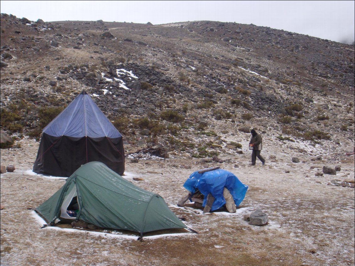 Le campement sous le col Jampa