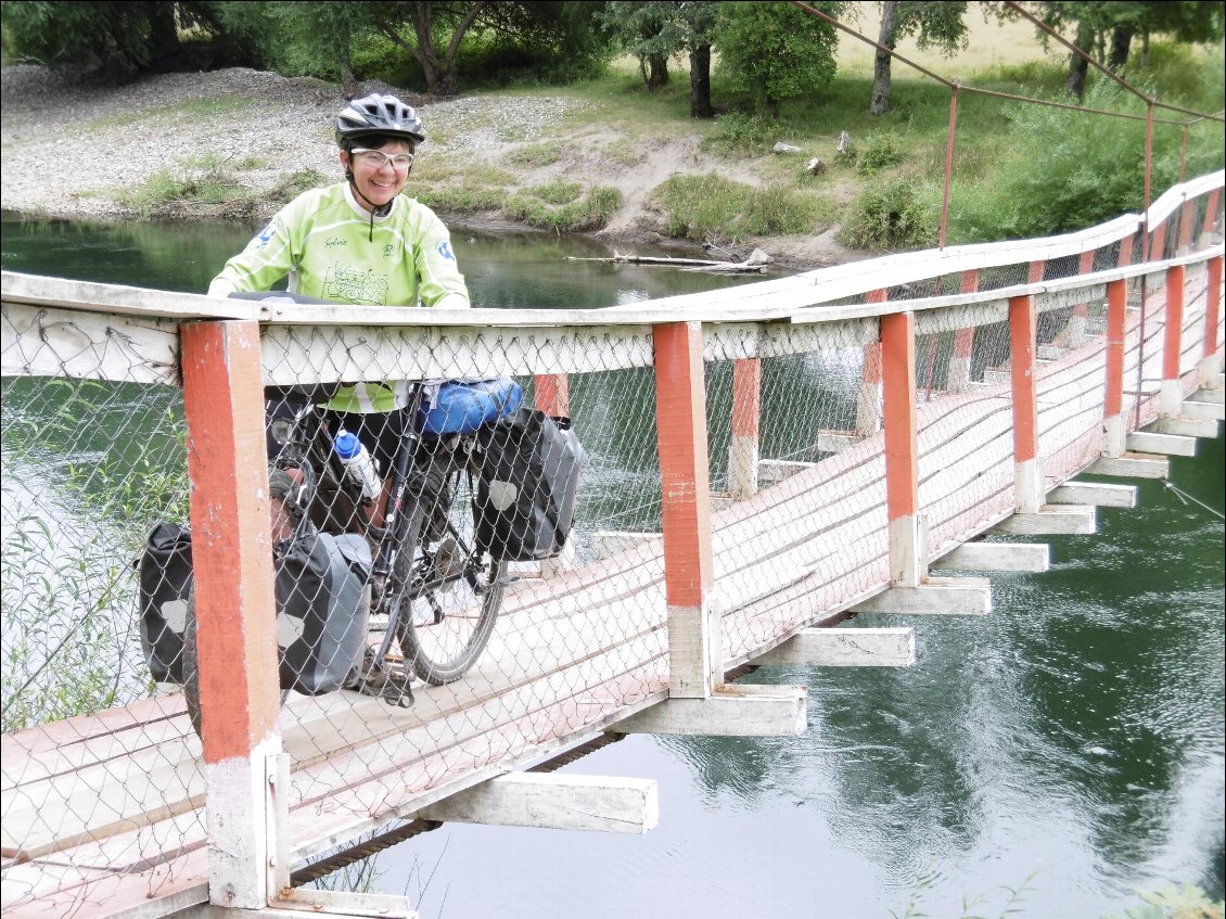 Pont suspendu sur le rio Trancura