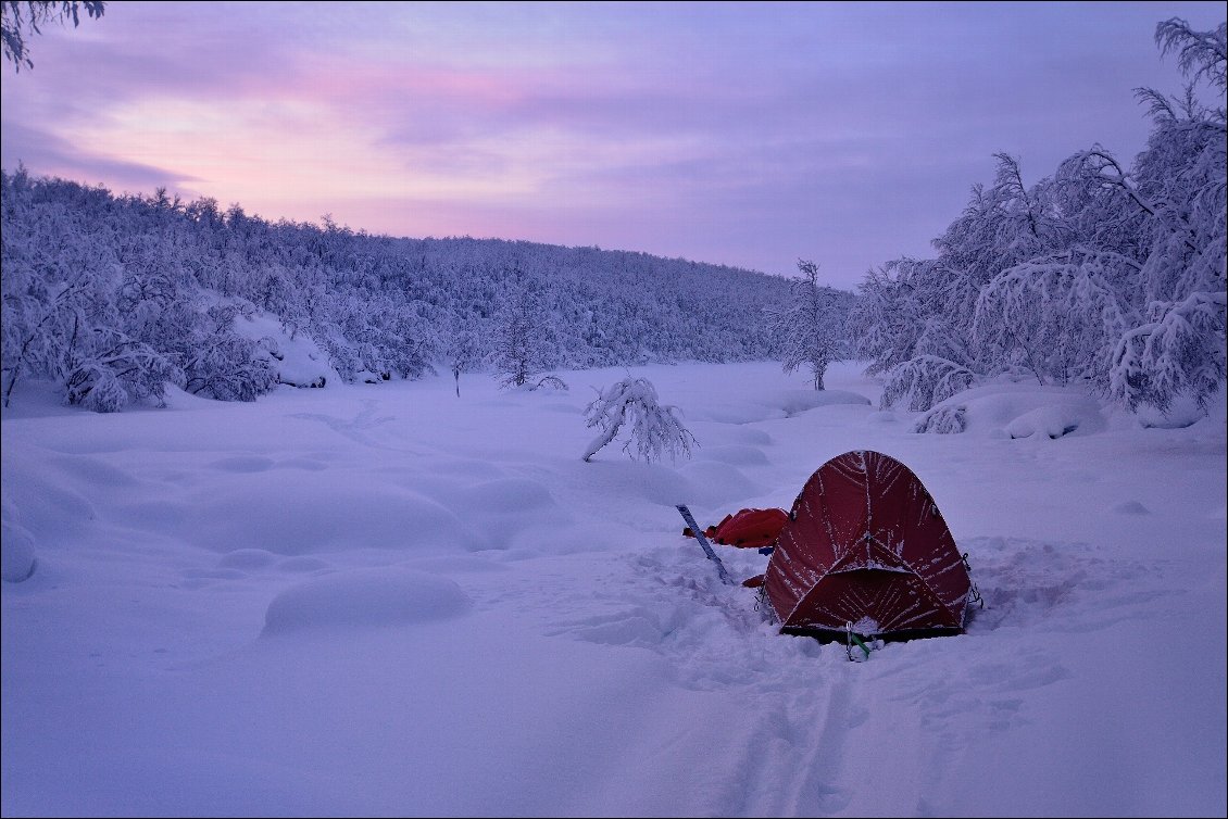 3# Guillaume HERMANT.
Début février au nord de la Finlande lors d'une traversée de la Laponie.