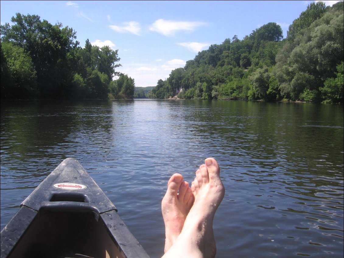 Une descente tranquille, les doigts de pied en éventail!!!