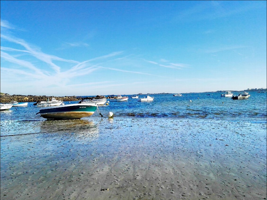 Plage de Curnic à marée basse