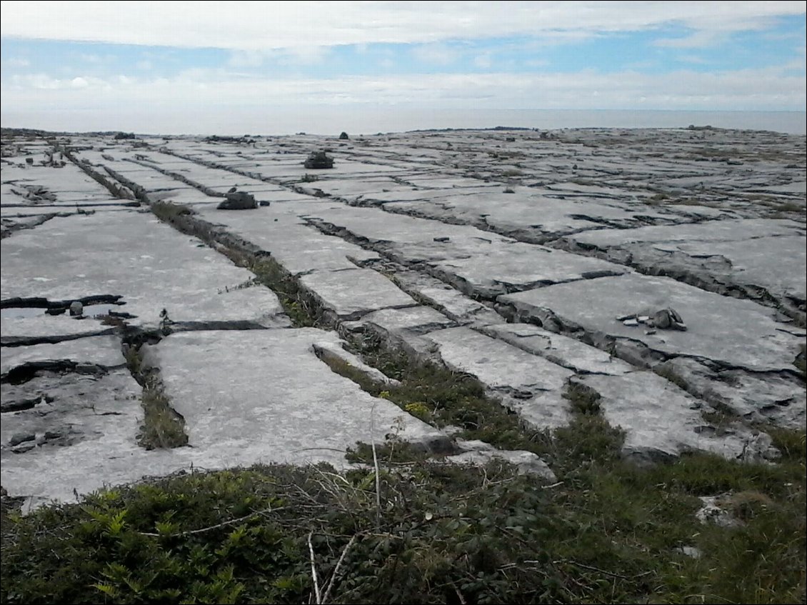 Les lapiaz au bout de l'île.