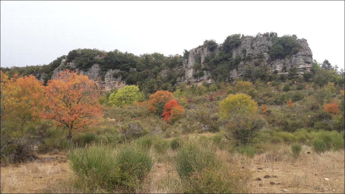 Après une nuit sous l'orage (dans une tente partiellement étanche), les couleurs nous confirme que l'automne est bien là.