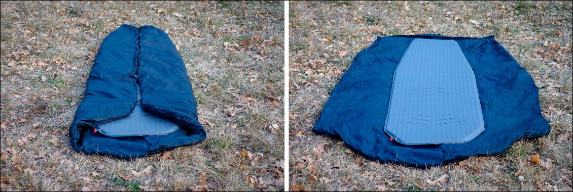 La couette (Blanket) quant à elle peut être totalement ouverte.
Cette photo et la précédente montrent bien à quel point le Sestrals (quilt & couette) est long : il dépasse allègrement le matelas.