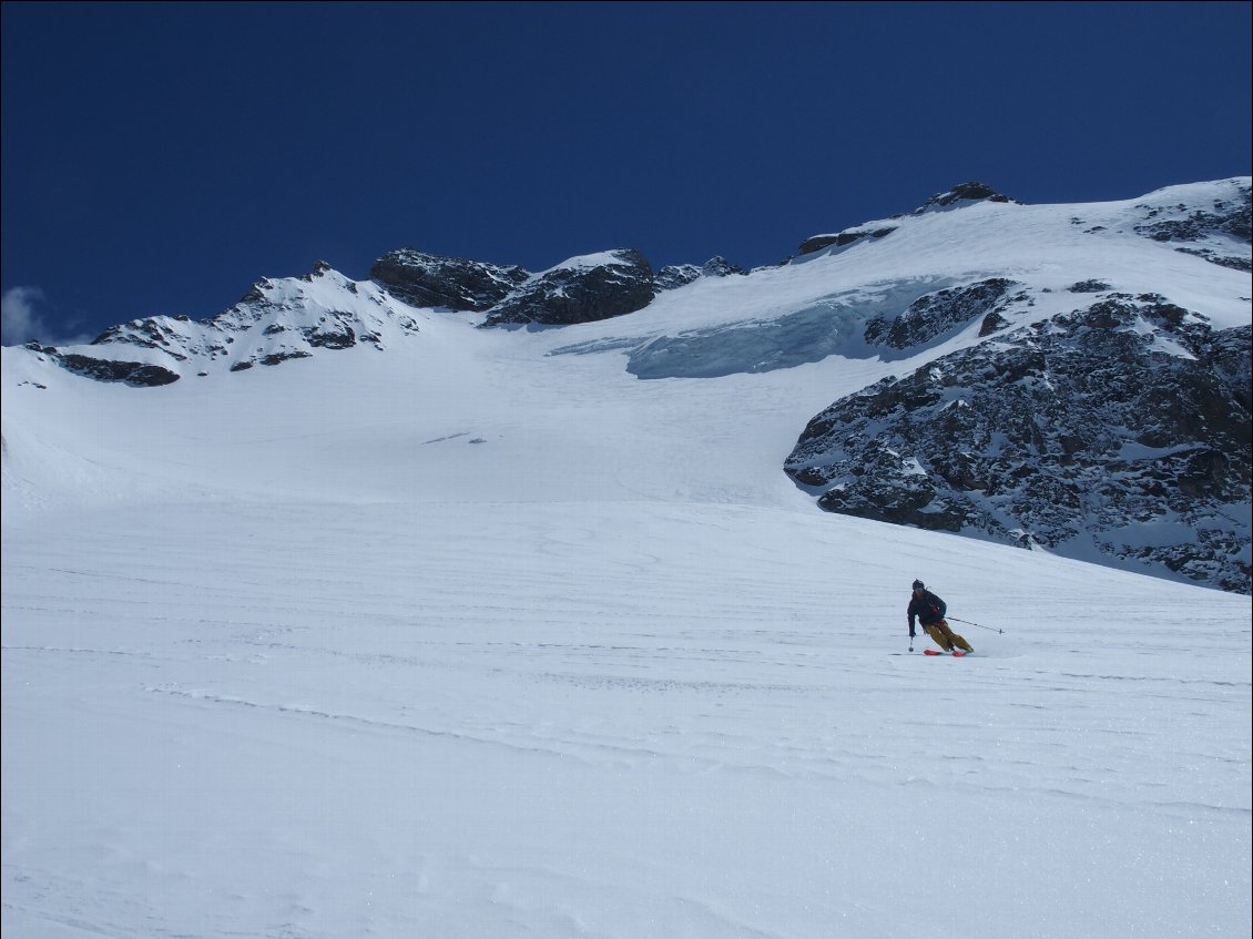 Paul en action sous la Petite Ciamarella