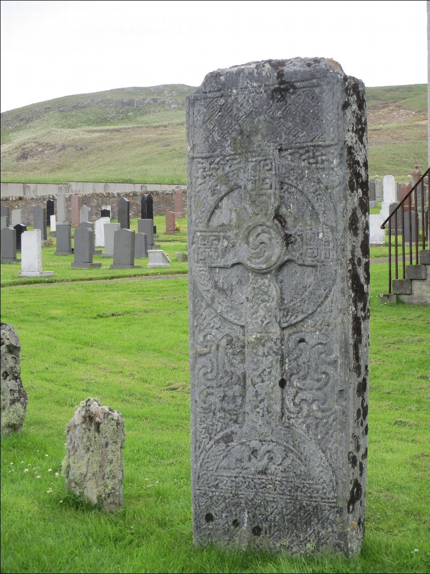 A Bettyhill, une pierre Picte du 8ème ou 9ème siècle.