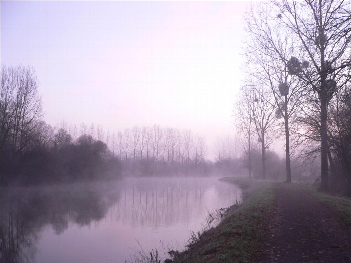 La beauté transcendante du canal au petit jour...