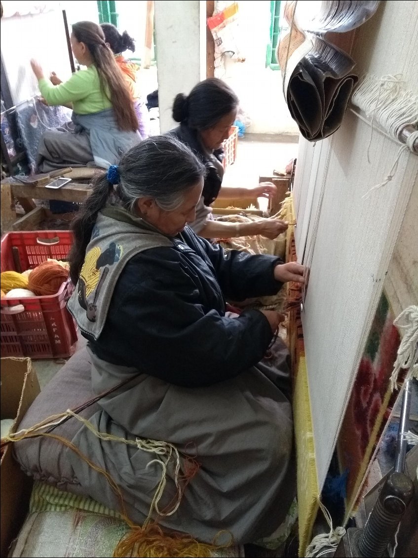 Le centre d'artisanat des réfugiés Thibetains.