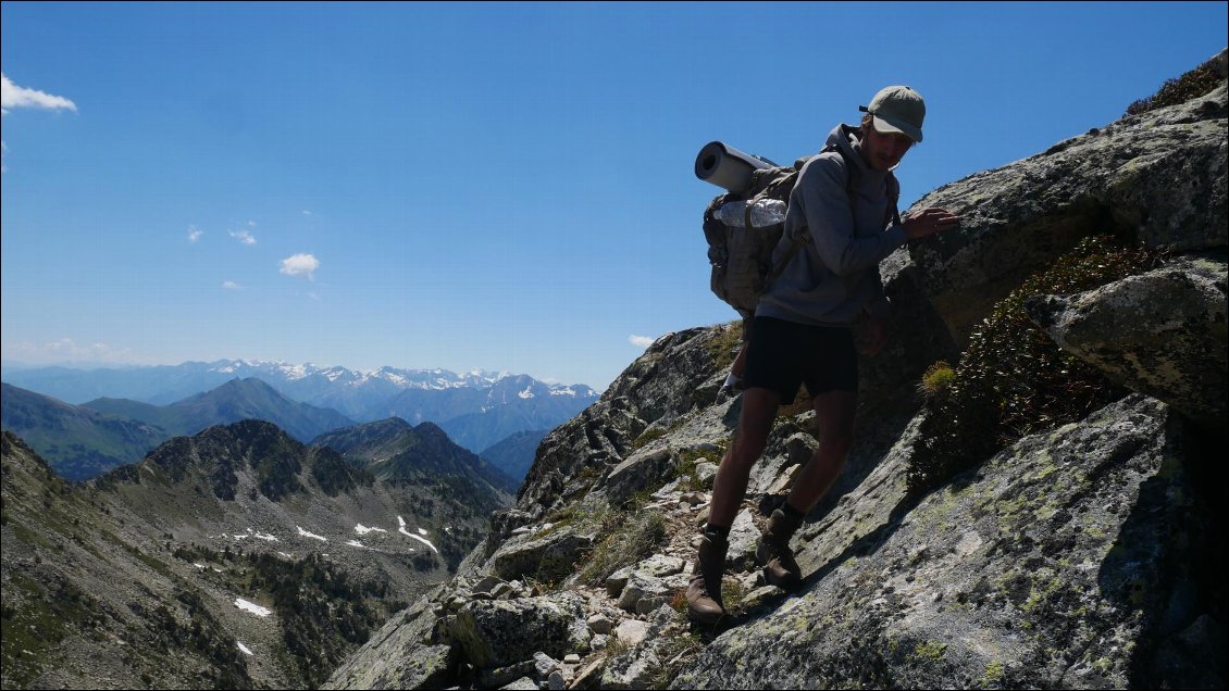 Descente du pic de Madamète