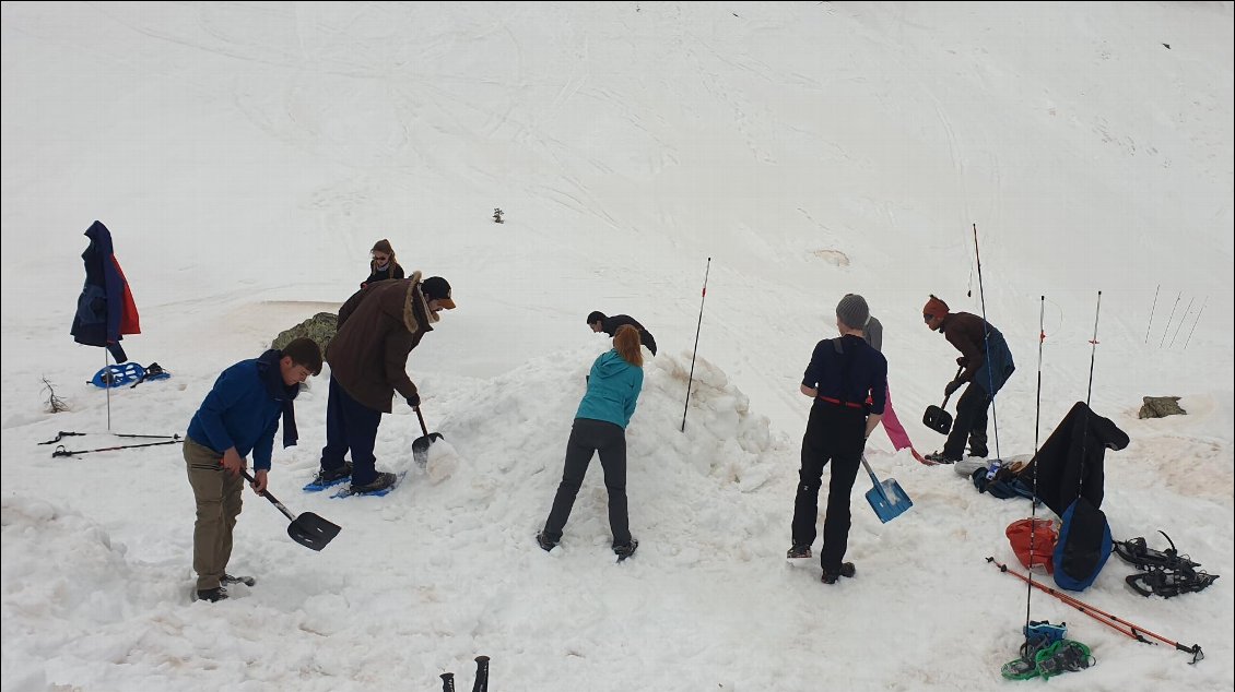 En plein construction : on pellete !