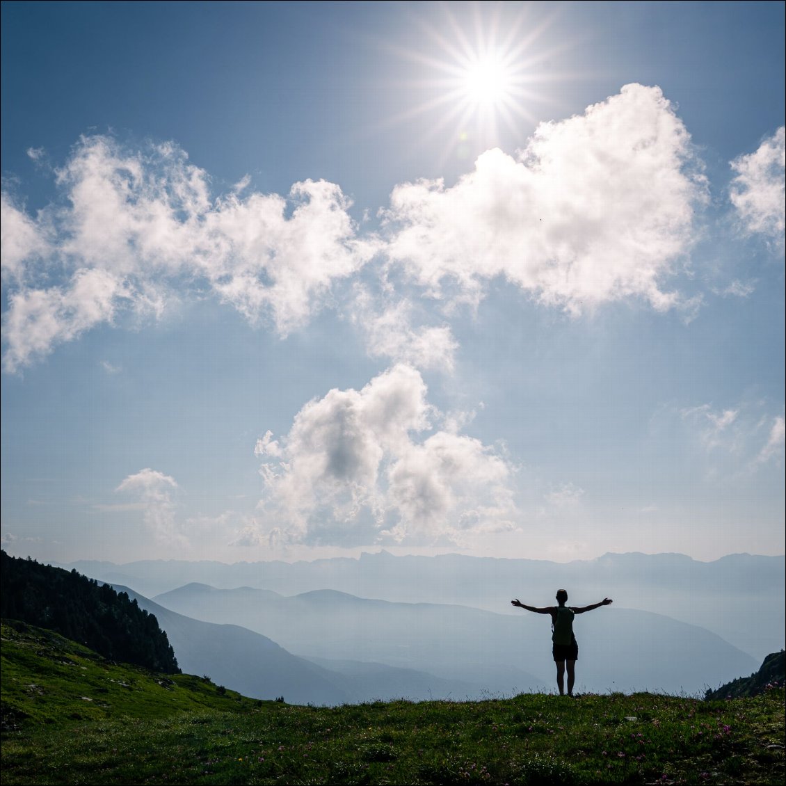 Le plaisir d'être en montagne.