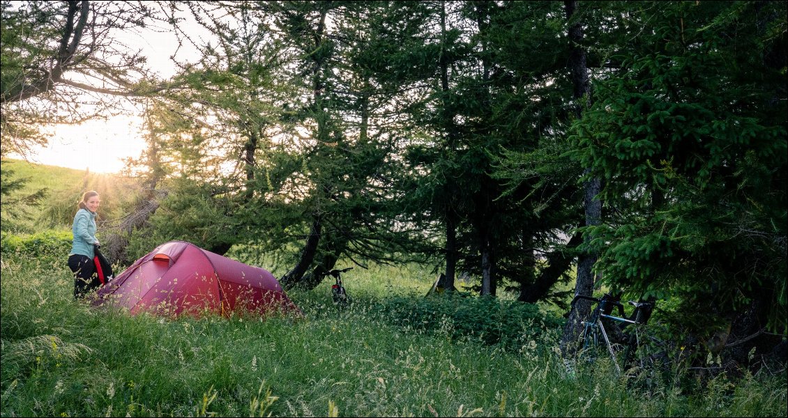 Bivouac à une centaine de mètres du col.