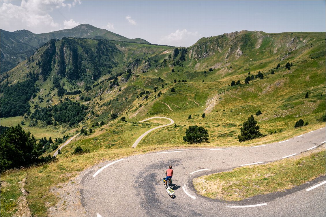 Descente du col.