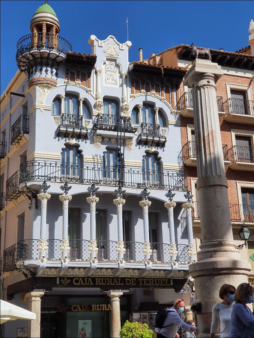 Plaza de el Torico, le centre historique de Teruel et point de départ du circuit Montanas Vacias