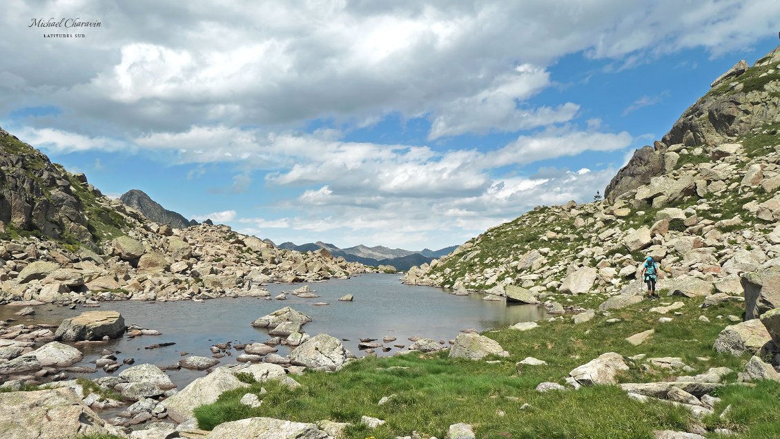 Les Estany Negre de Dali, juste avant la montée au col du Lac Glaçat (haut vallon Gerber)