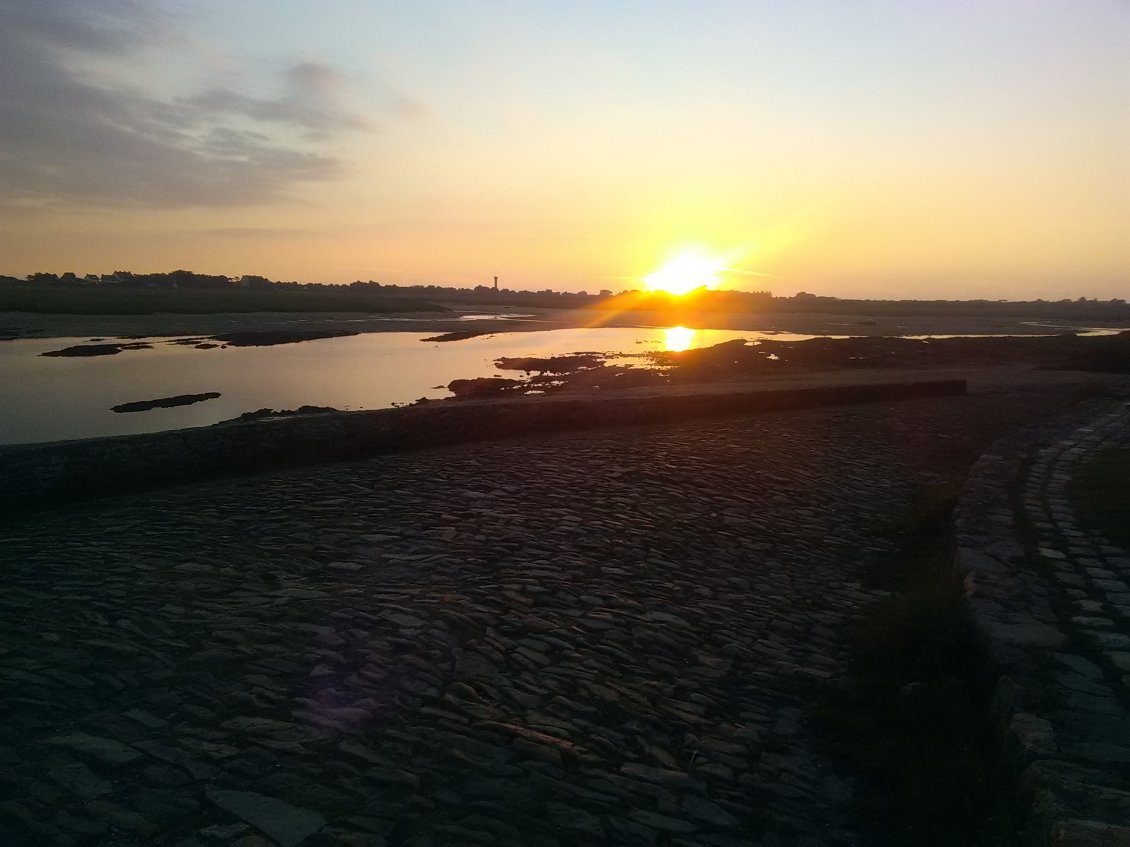 Coucher de soleil sur Portbail