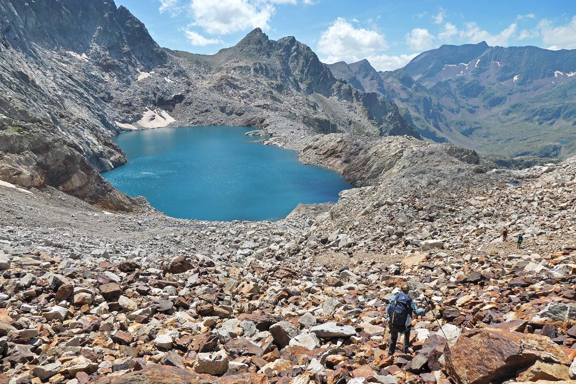 Du Port Supérieur de Pouchergues au lac de Pouchergues, 800 m de descente pas vraiment « roulante » !