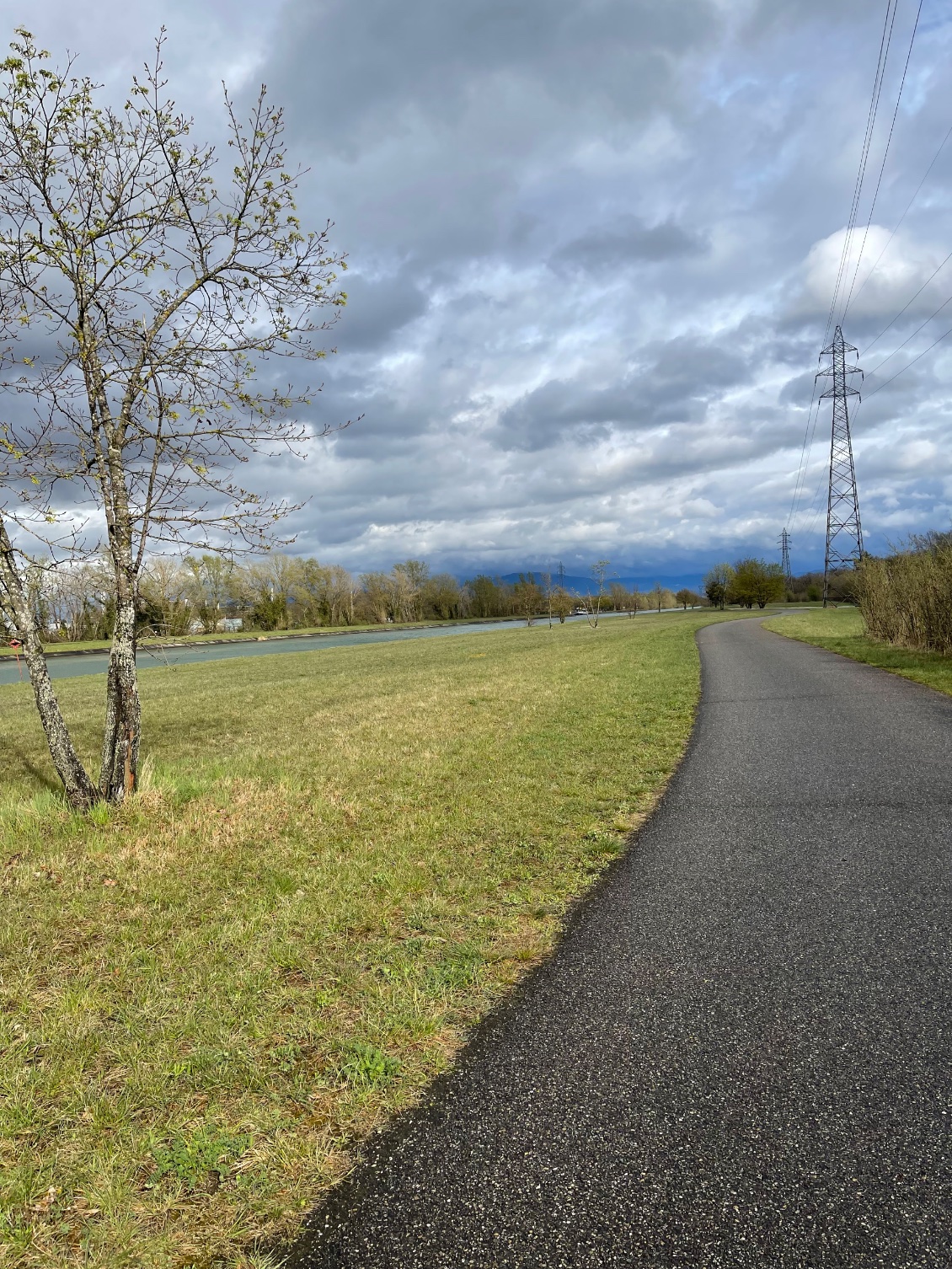 Magnifique paysage sous la pluie.