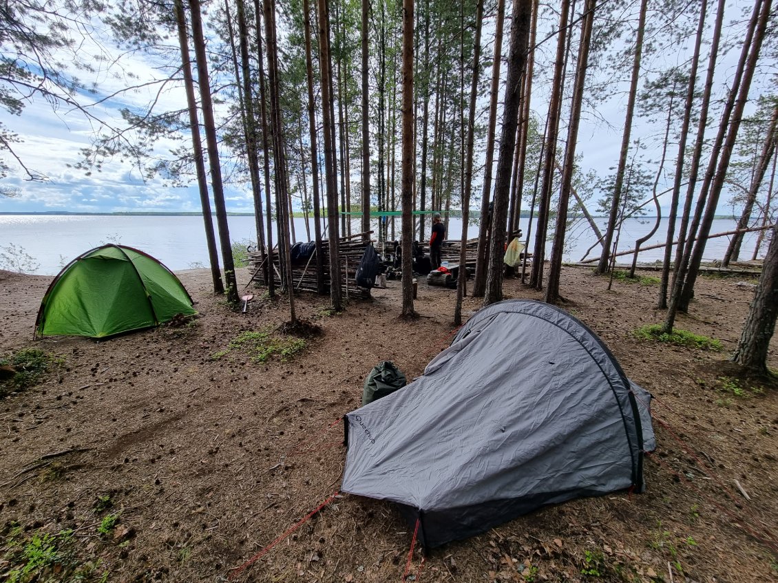 Notre bivouac à Majaniemi