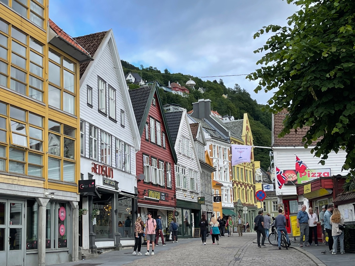 Bergen. Quartier bryggen.