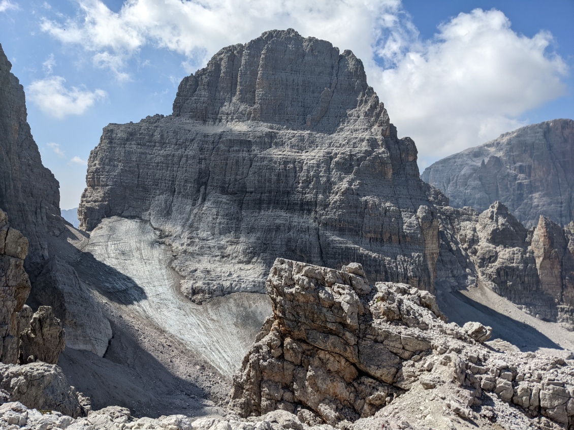 Le glacier sous la Bocca degli Armi que l'on est en train de rejoindre