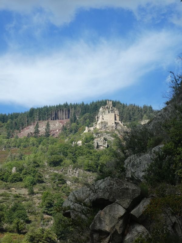 Château en ruine sur son éperon rocheux