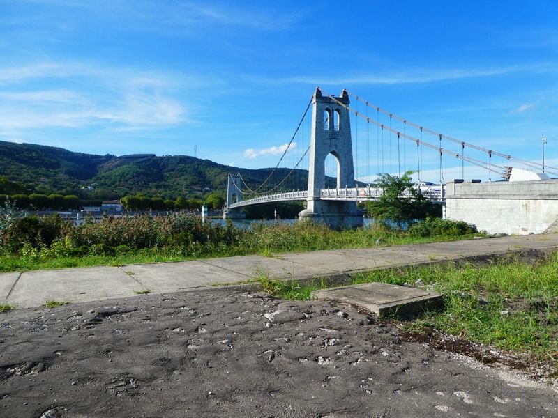 On repasse le Rhône au niveau de la Voulte-Sur-Rhône