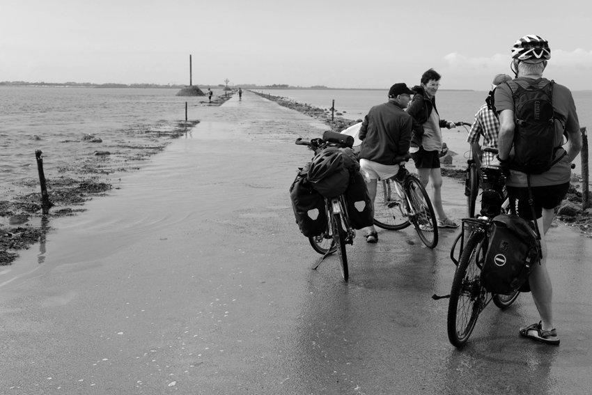 Pole position !
L'eau se retire, le passage du Gois apparaît.