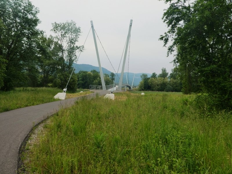 Passerelle sir le Vieux Rhône