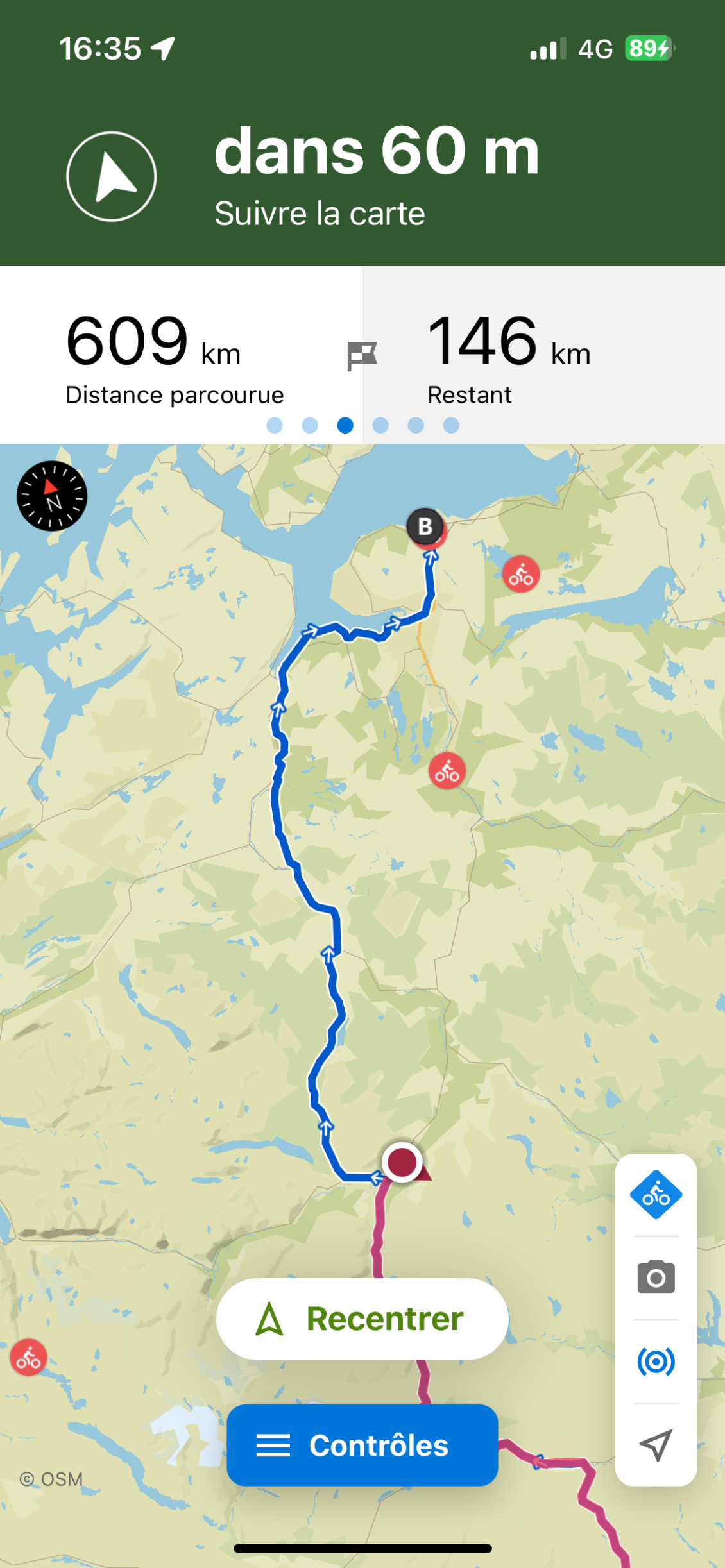 Jour19 128 kms très froid aujourd’hui avec un vent fort et glacial et quelques flocons de neige pour avoir la totale