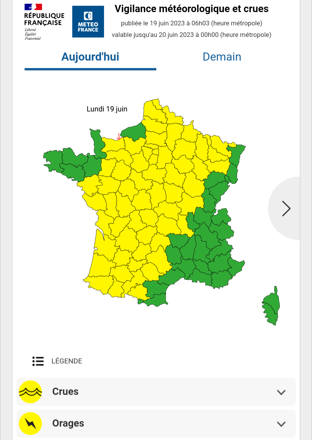 J4 et J5 : les orages sont toujours présents