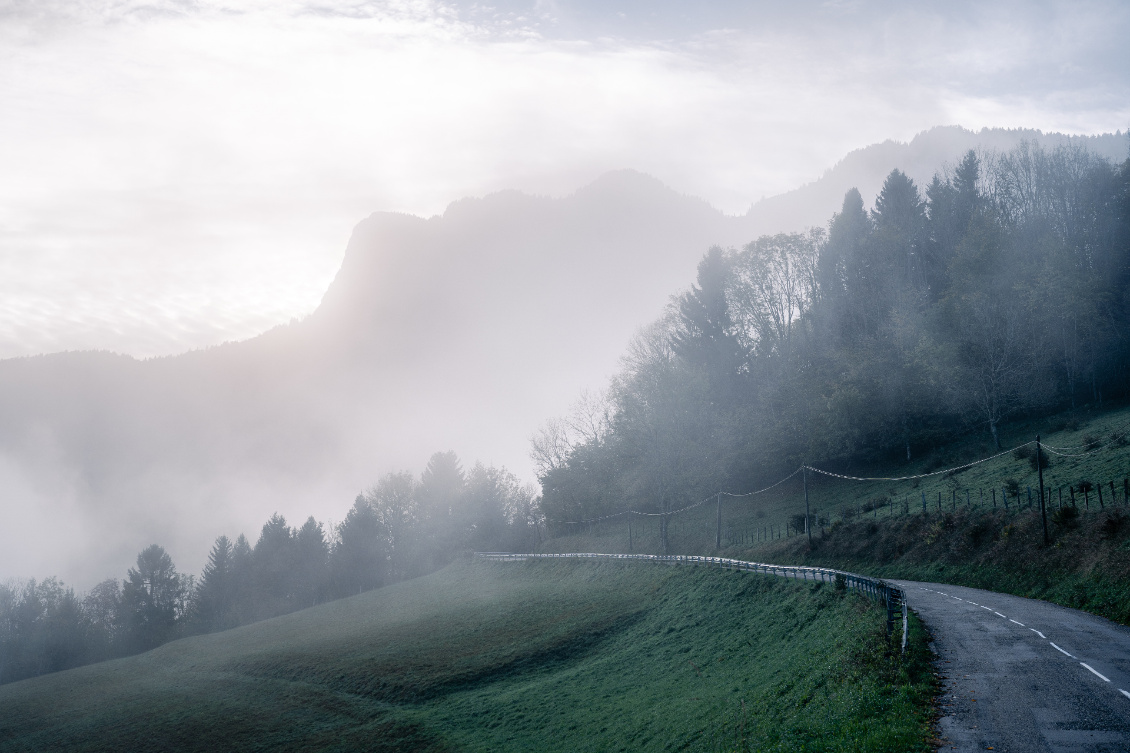 Montée vers le tunnel du Mortier...