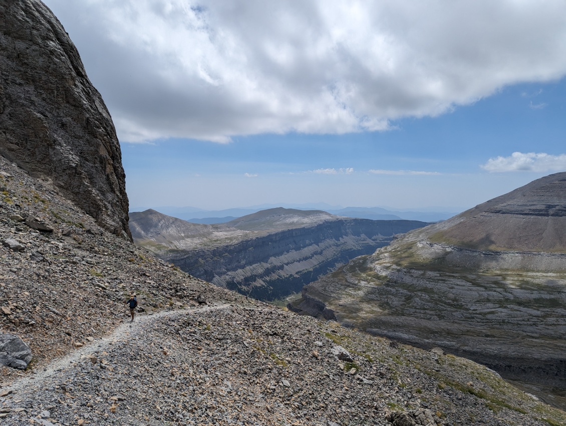 La vue incroyable sur Ordesa lorsque l'on se retourne